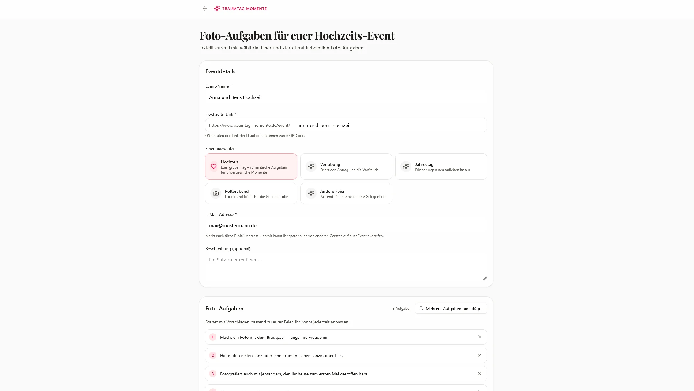 Traumtag Momente — Detail 1